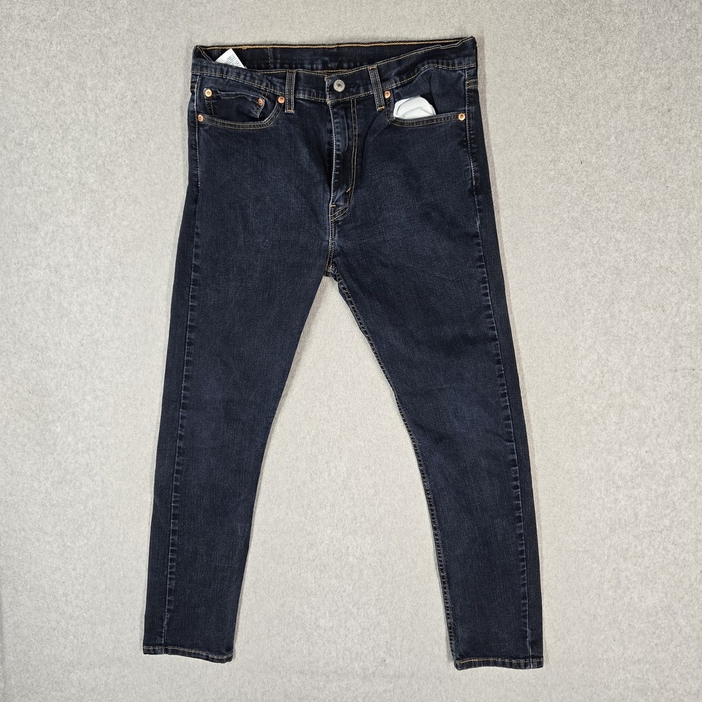 Levi's 505 Men Jeans 34X30 Blue Denim Regular Fit Straight Leg 27" Inseam